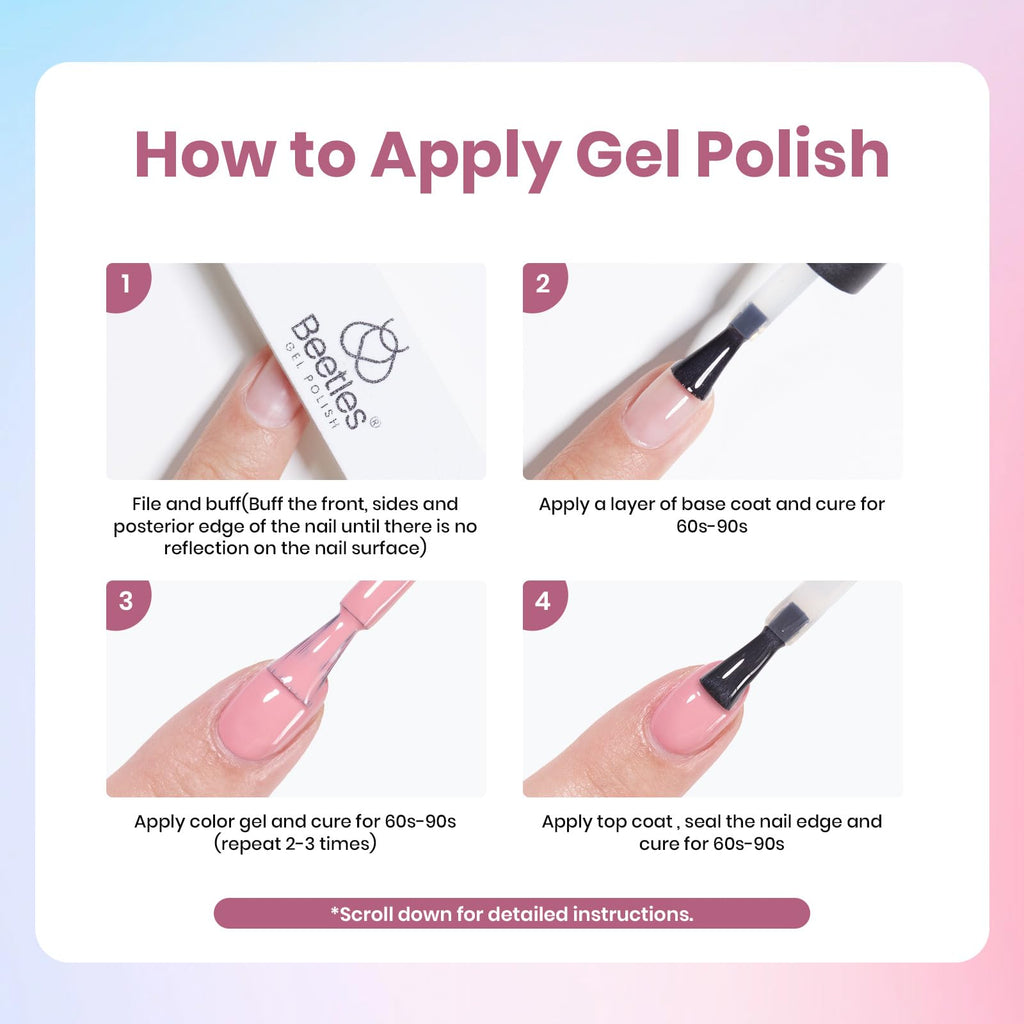 Beetles Gel Nail Polish Kit with UV Light – DIY Home Manicure Starter