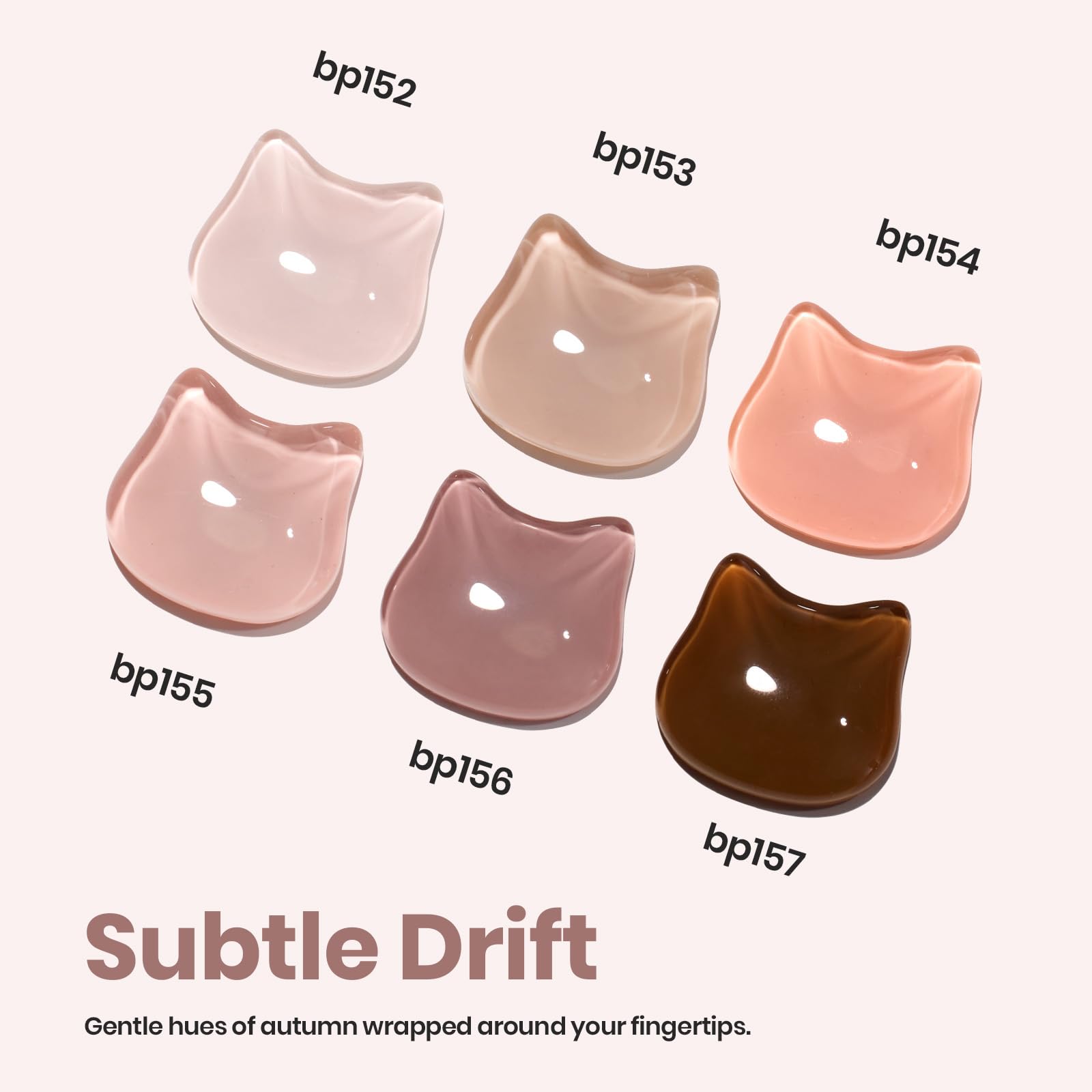 Beetles Nude Nail Polish Set (6 Pcs) – Quick-Dry Neutral Pink-Brown Shades | Salon-Quality, Coconut Mousse