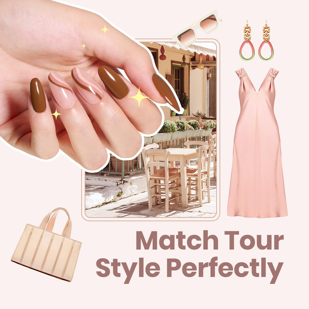 Beetles Nude Nail Polish Set (6 Pcs) – Quick-Dry Neutral Pink-Brown Shades | Salon-Quality, Coconut Mousse