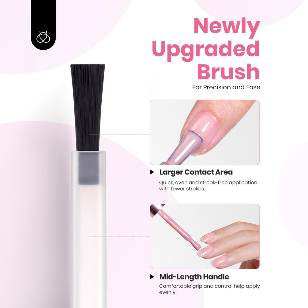 Beetles Nude Pink Gel Nail Polish Set – 6 Jelly Shades, 15ml, Cruelty-Free