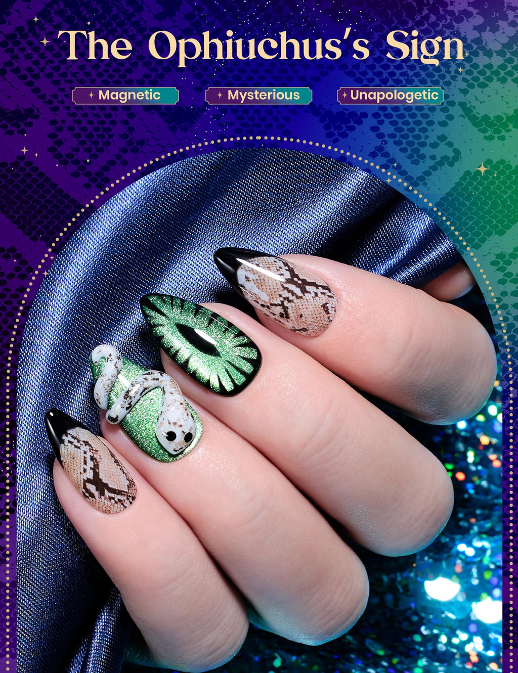 Beetles Lucky Box Ophiuchus Zodiac Gel Nail Kit – Cat Eye, Jelly Gel, Base & Top Coat