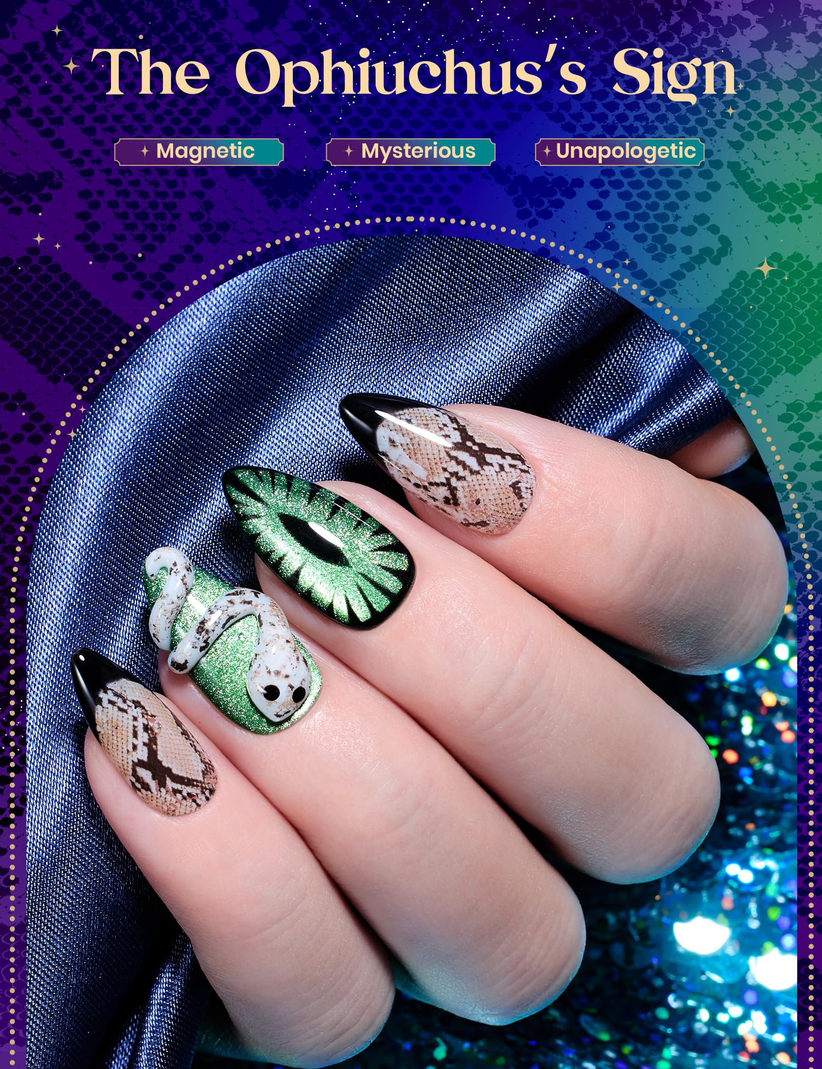 Beetles Lucky Box Ophiuchus Zodiac Gel Nail Kit – Cat Eye, Jelly Gel, Base & Top Coat
