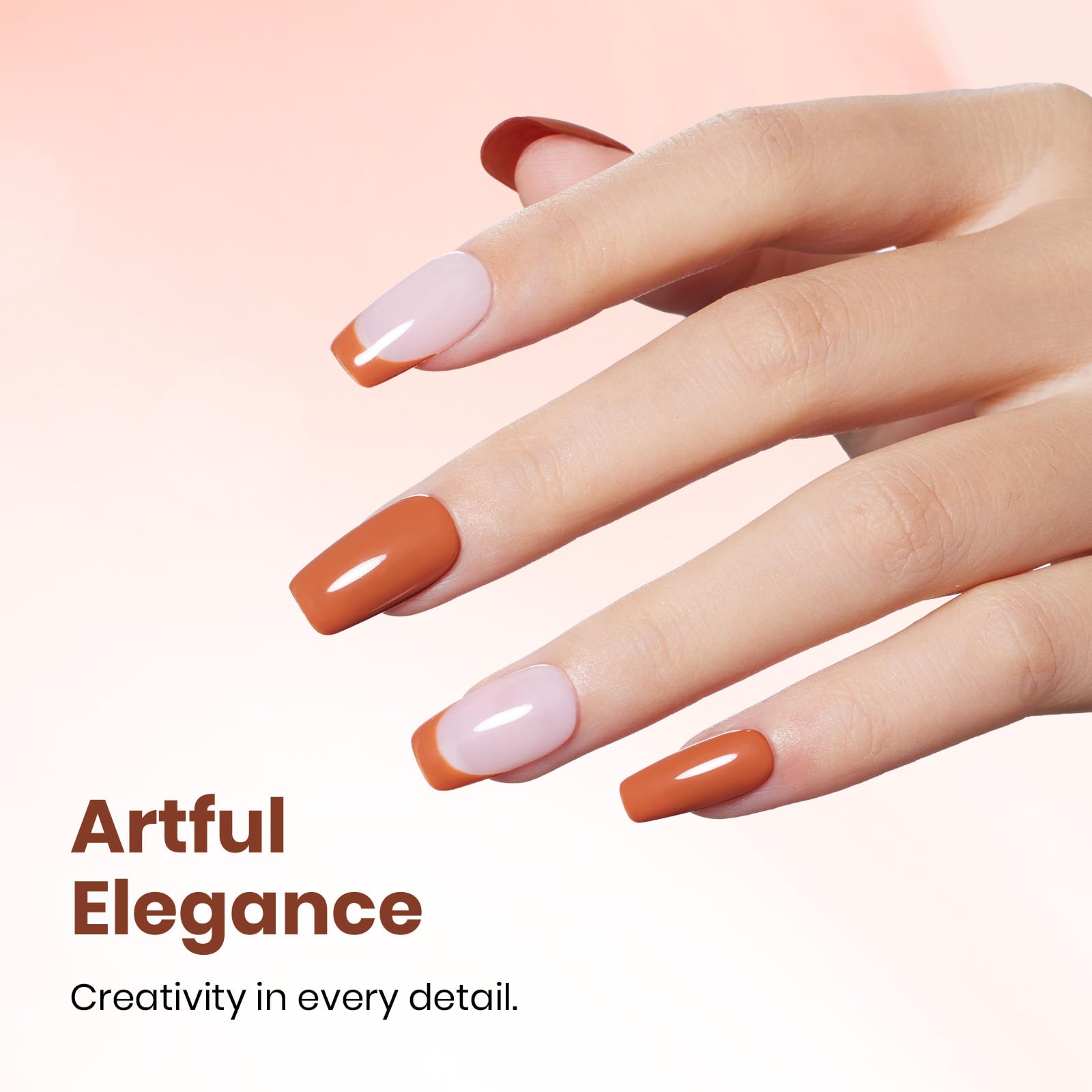 Beetles Orange Gel Nail Polish – 15ml Soak-Off, Dark Orange, UV/LED Cure
