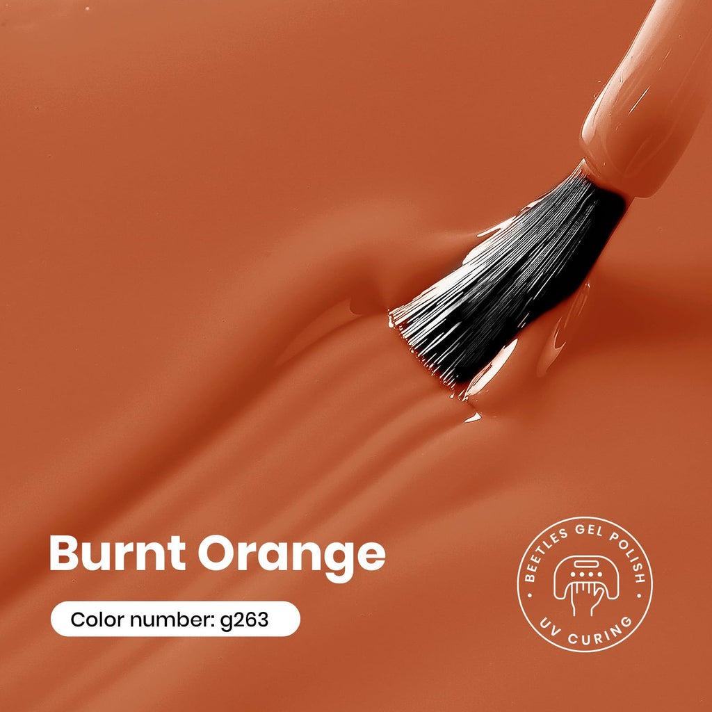 Beetles Orange Gel Nail Polish – 15ml Soak-Off, Dark Orange, UV/LED Cure