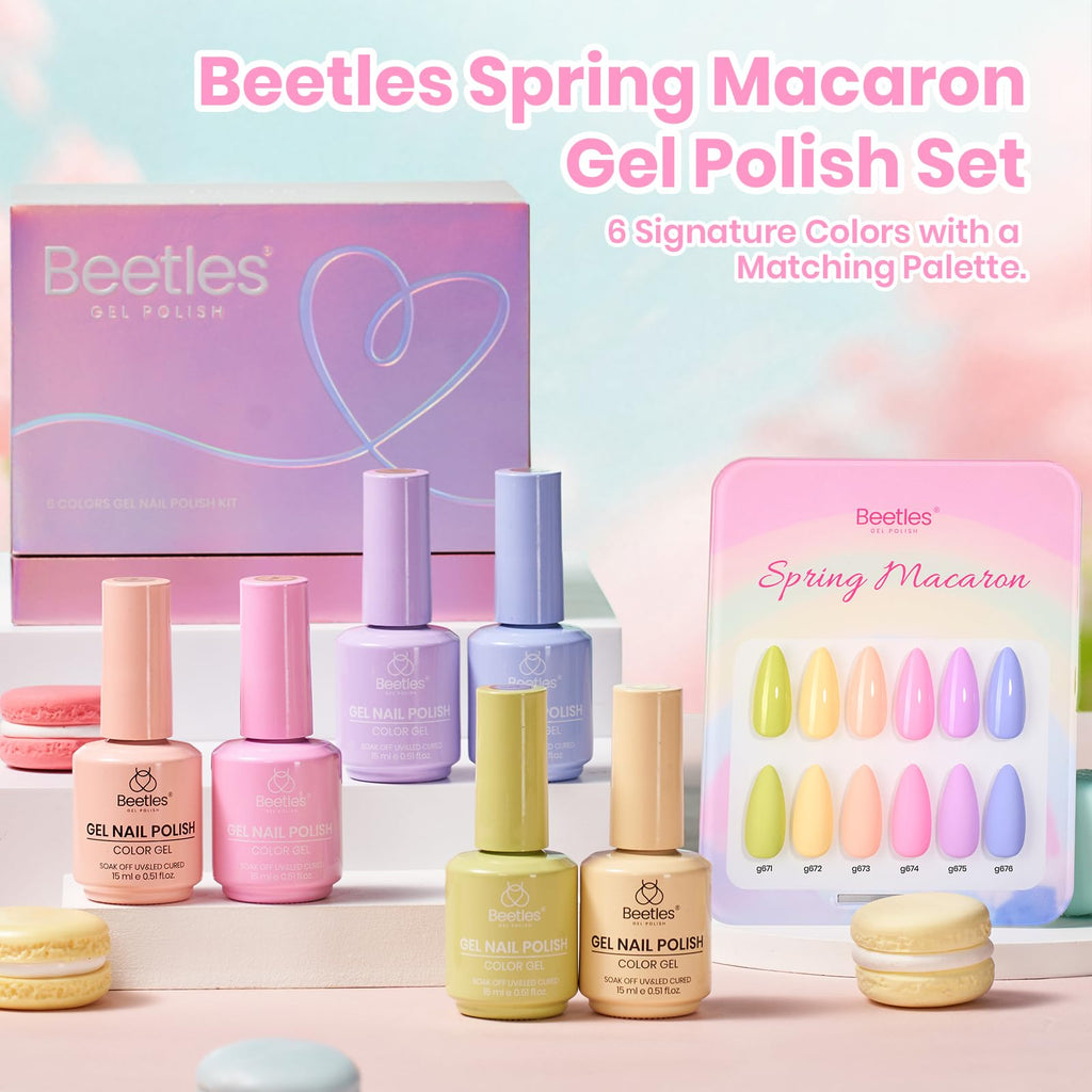 Beetles Gel Polish Set - Spring Macaron Pastels (6×15ml)