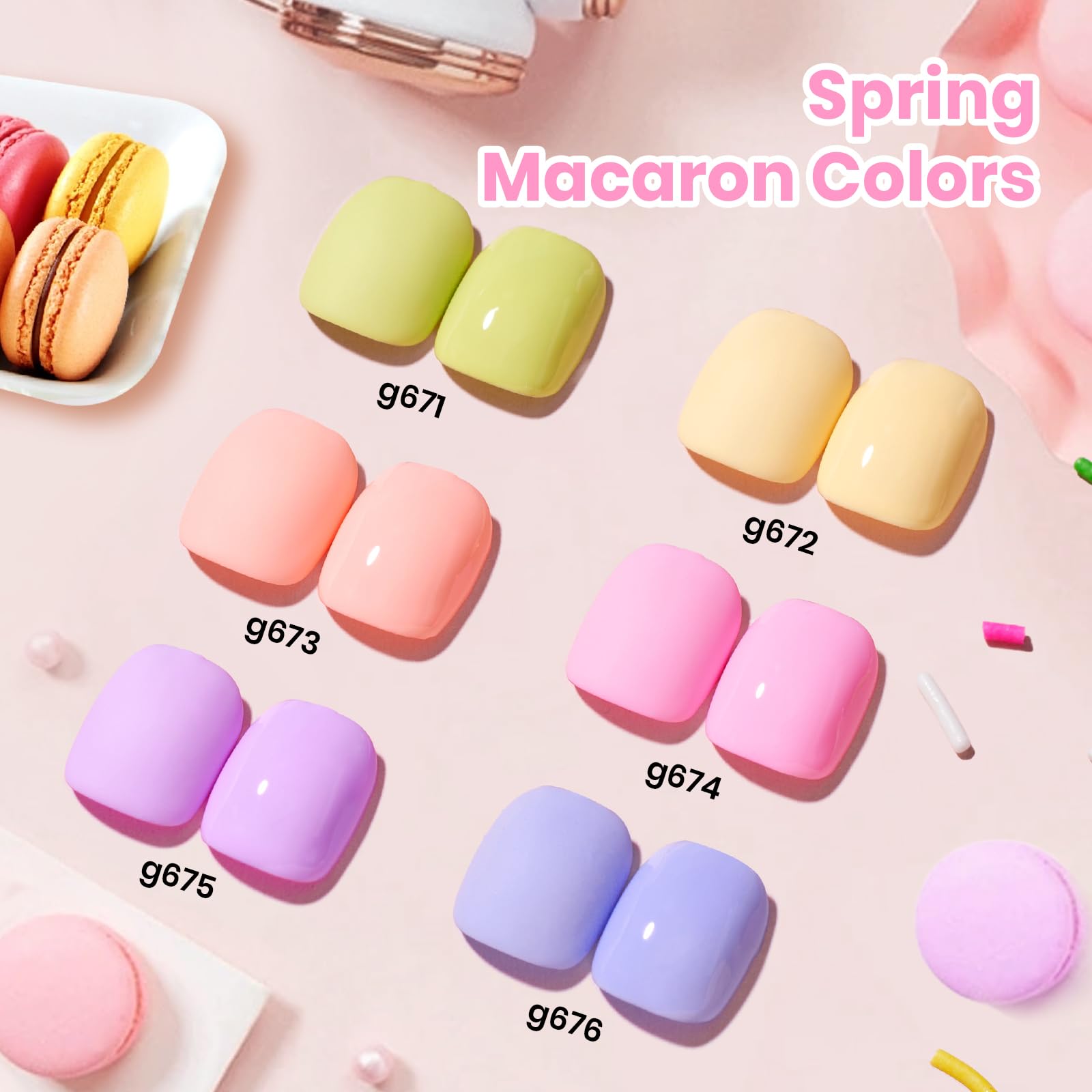 Beetles Gel Polish Set - Spring Macaron Pastels (6×15ml)