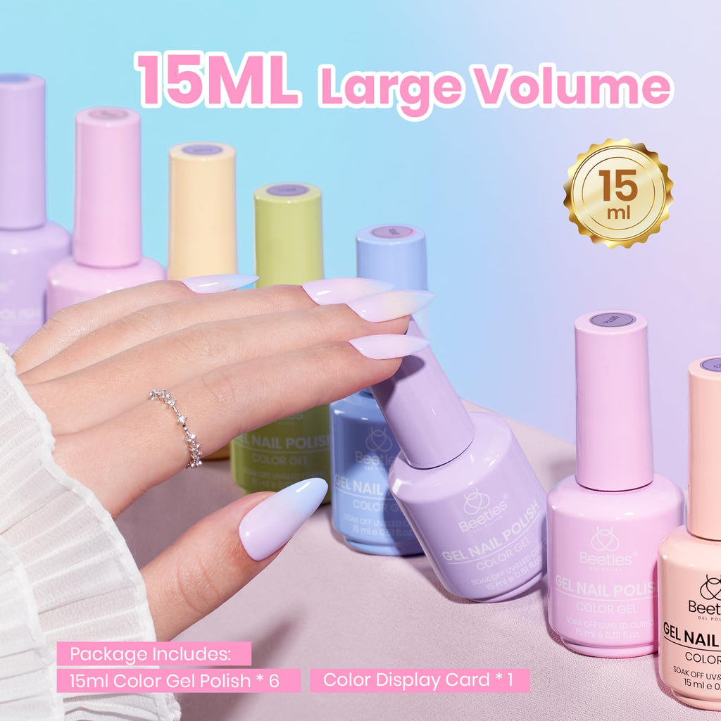 Beetles Gel Polish Set - Spring Macaron Pastels (6×15ml)