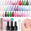 Beetles Pearl Gel Nail Polish Set – Ocean Treasures, 20 Colors, Glitter Cat Eye & Mermaid Swirl