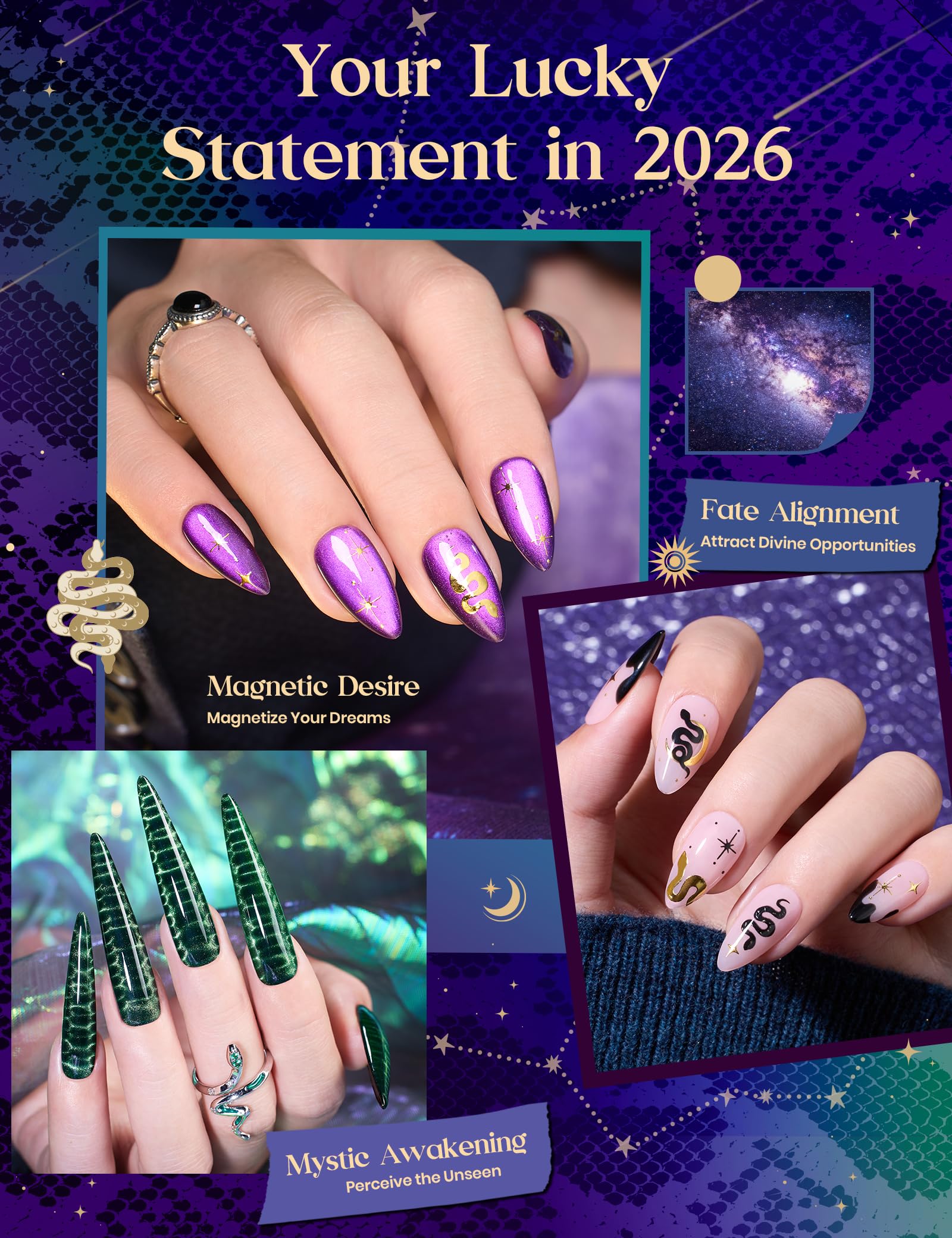 Beetles Lucky Box Ophiuchus Zodiac Gel Nail Kit – Cat Eye, Jelly Gel, Base & Top Coat