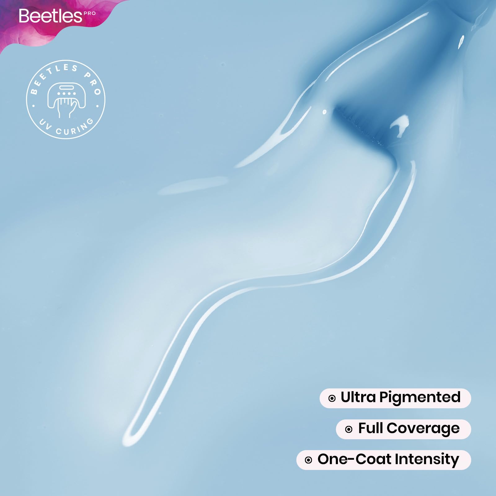 Beetles Pro Blue Gel Polish Puppy Mood – Pastel Sky Blue 20ml