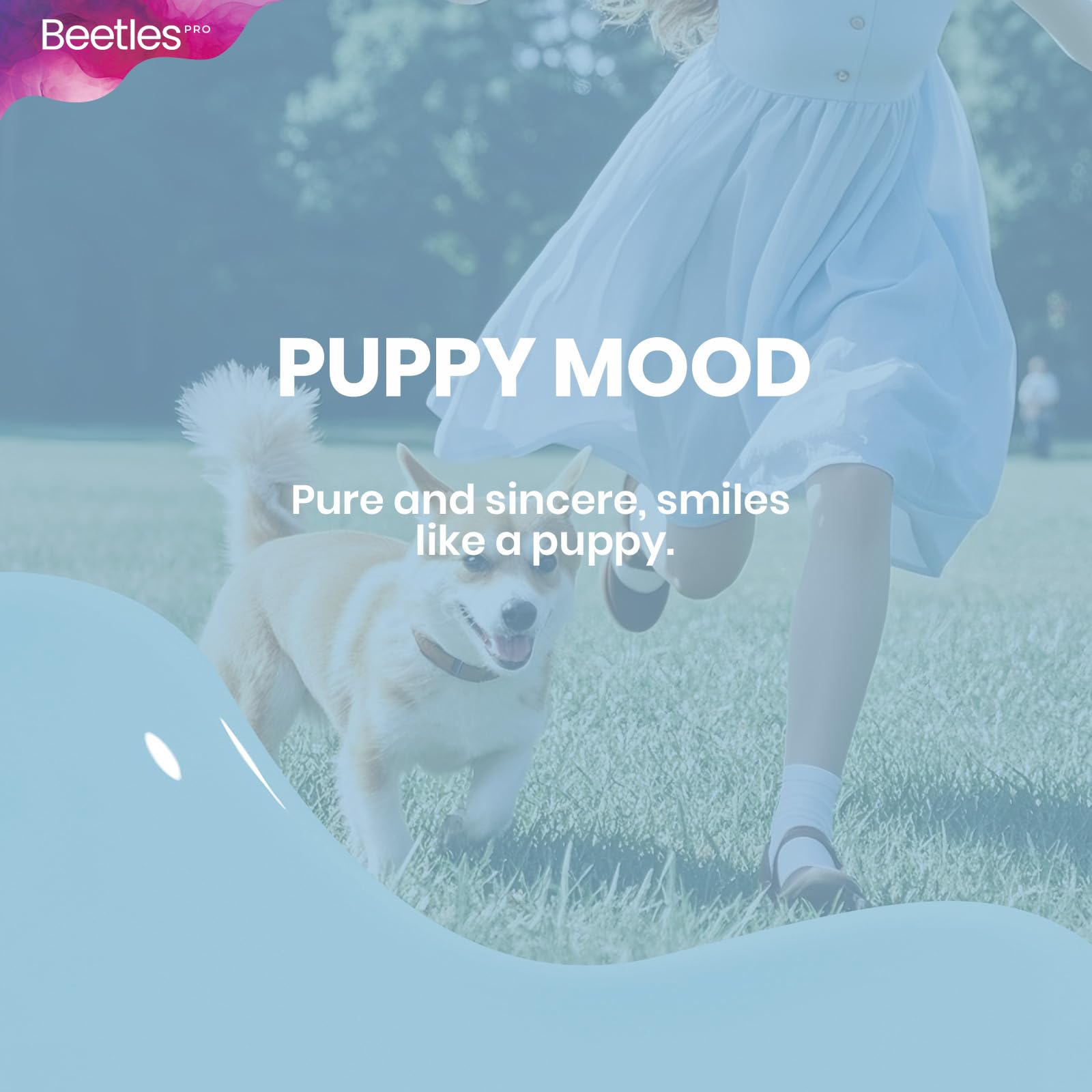 Beetles Pro Blue Gel Polish Puppy Mood – Pastel Sky Blue 20ml