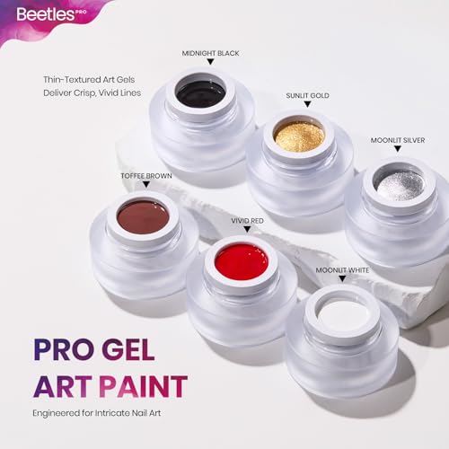 Beetles PRO Gel Polish Kit – Almost Okay Collection, 18 Colors, Base Coat, Glossy & Matte Top Coats, 6 Gel Art Paints, and Tools