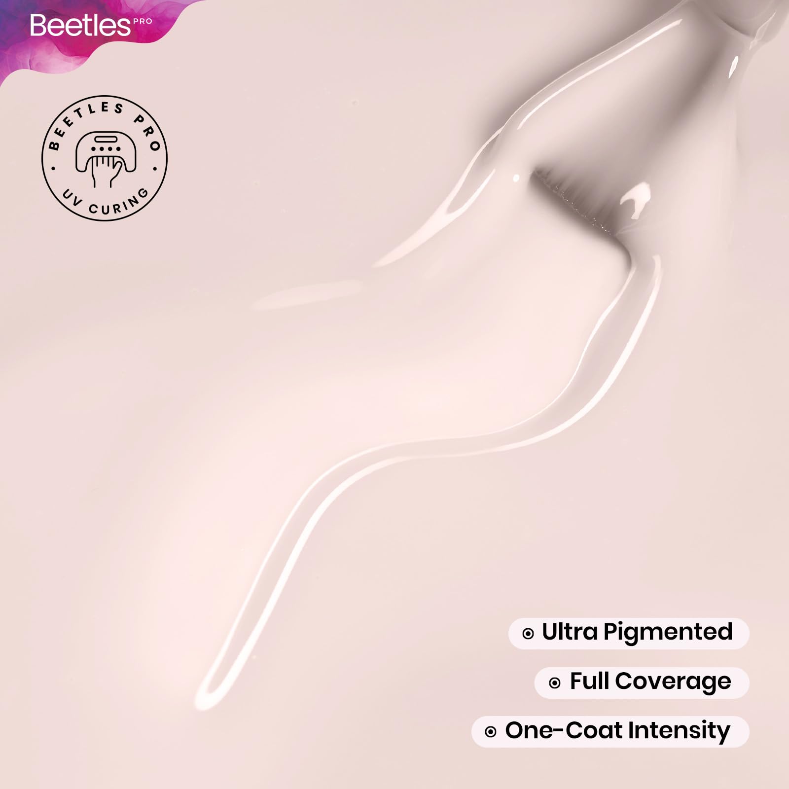 Beetles Pro Jelly Nude Gel Polish – Mildly Obsessed, Milky Pink 20ml | Long-Lasting UV Cure