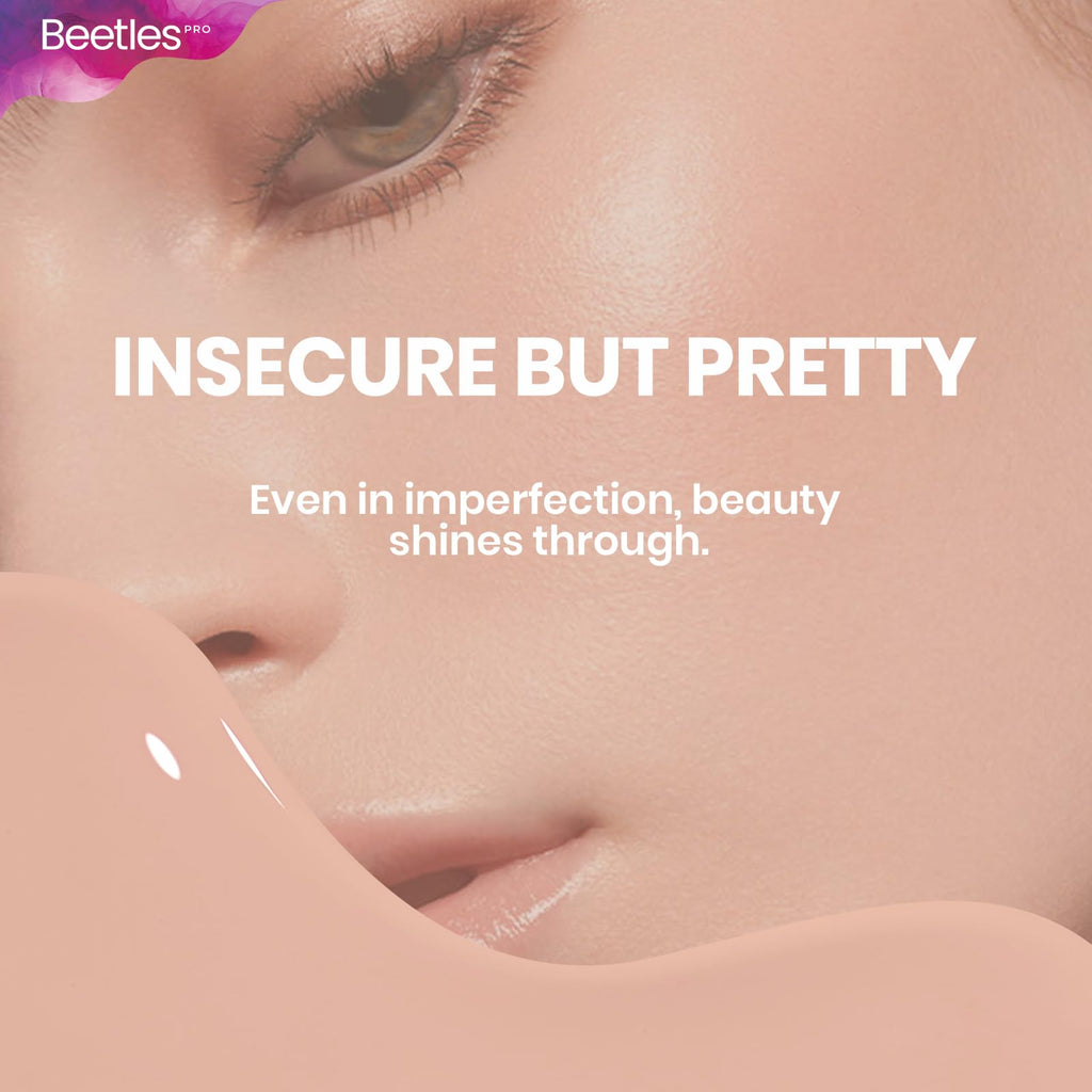 Beetles Pro Nude Gel Polish – Insecure but Pretty, Milky Pink Jelly, 20ml