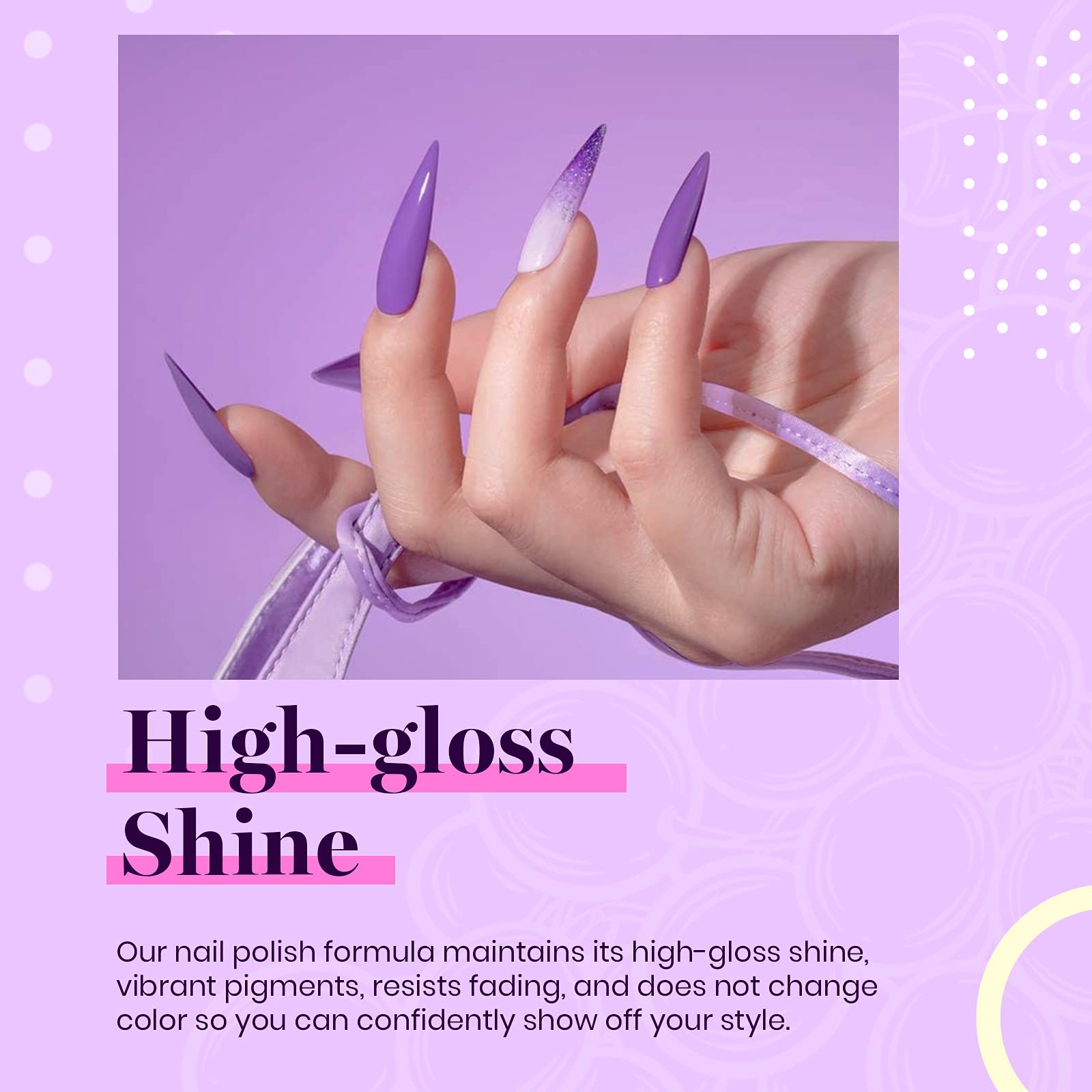 Beetles Purple Gel Polish – Grape Vine Collection (6 Colors) | UV/LED Soak-Off Nail Kit