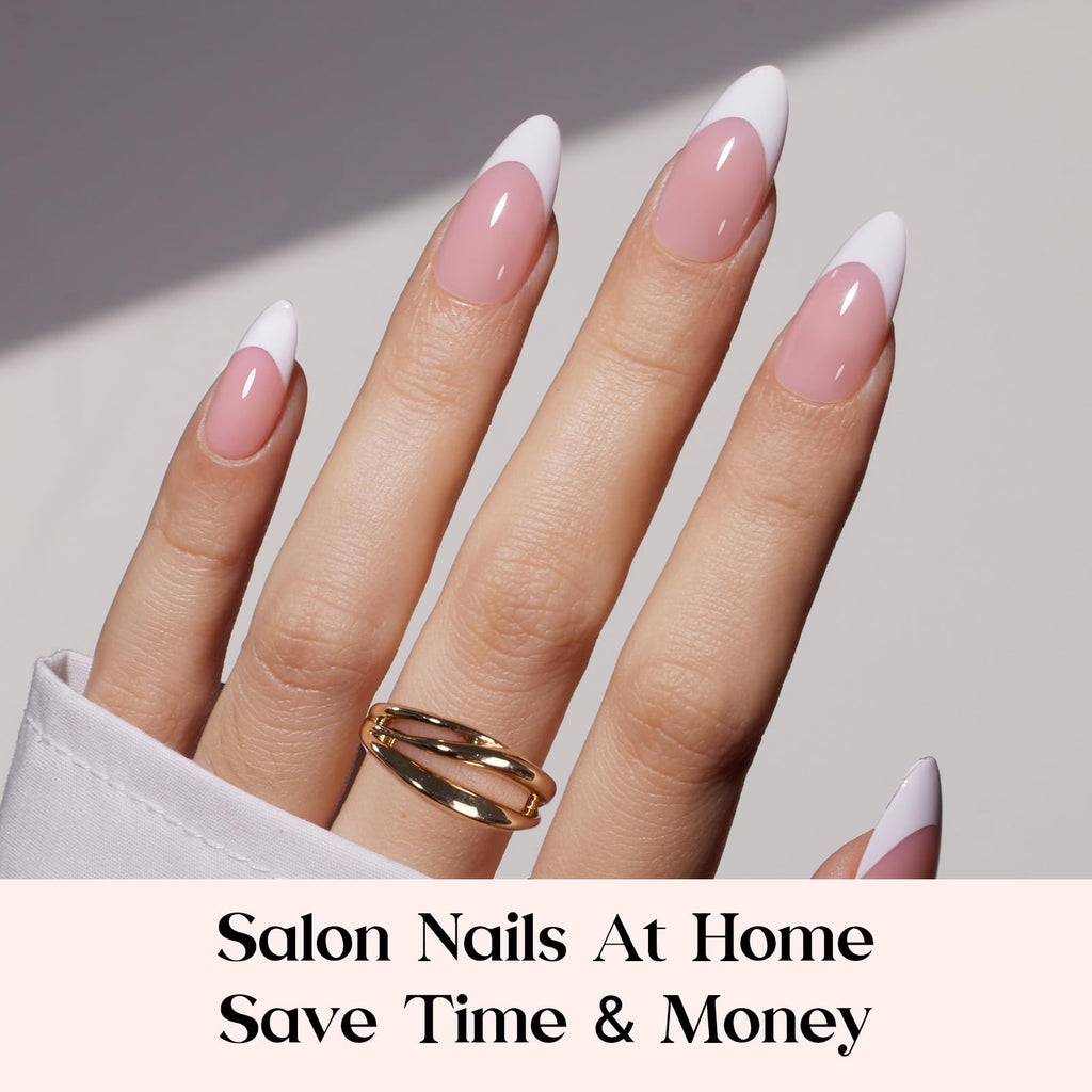 Beetles X Press Plus Gel Nails Kit – Peachy French | All-In-One Press-On Nails