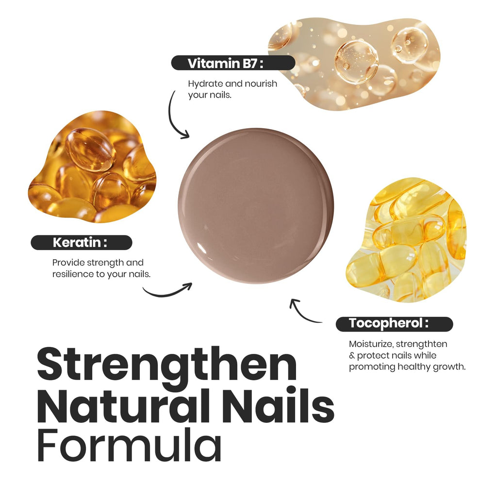 Beetles Fall Nail Polish Set Coconut Mousse – 6 Colors, Quick Dry, Nude Browns