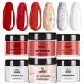 Beetles Red Dip Powder Nail Set – 6 Colors, No Lamp Needed, DIY Salon Starter Kit
