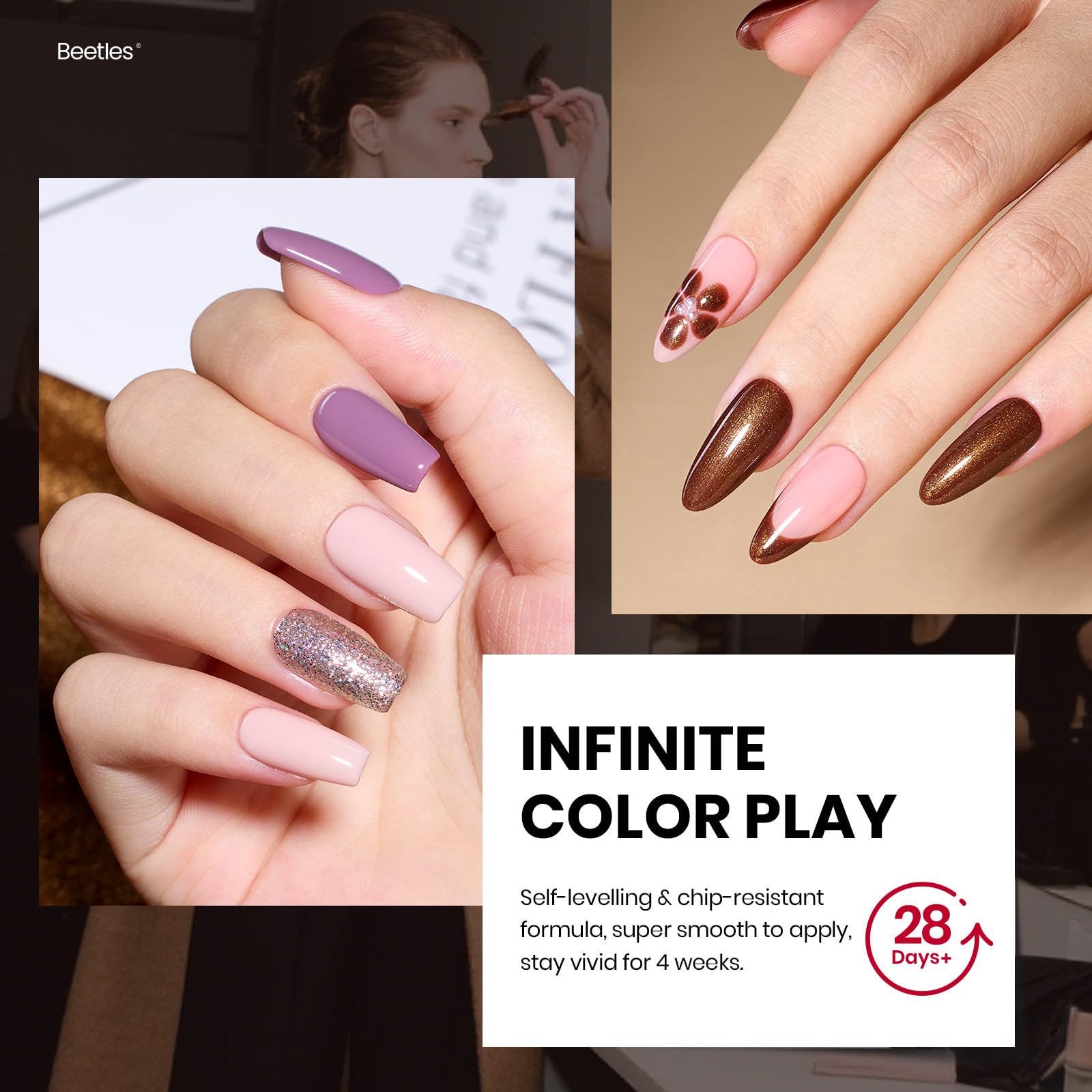 Beetles Retro Gel Nail Polish Set – 25 Winter Colors + Base & Top Coat