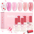 Beetles Rubber Base Gel Nail Polish + Top Coat – Valentine Limited Edition (5 Colors)