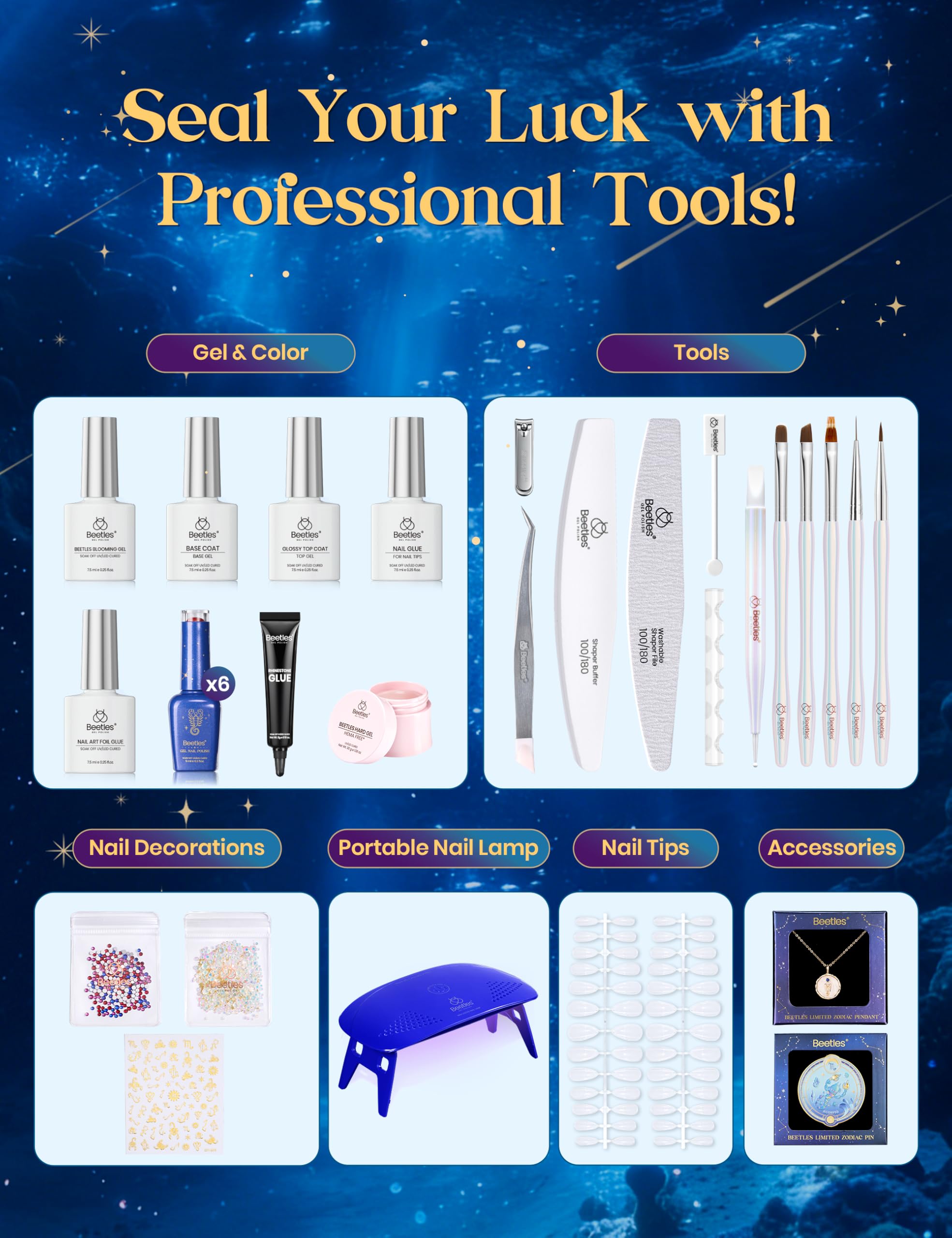 Beetles Scorpio Gel Nail Kit – Midnight Vampire Lucky Box