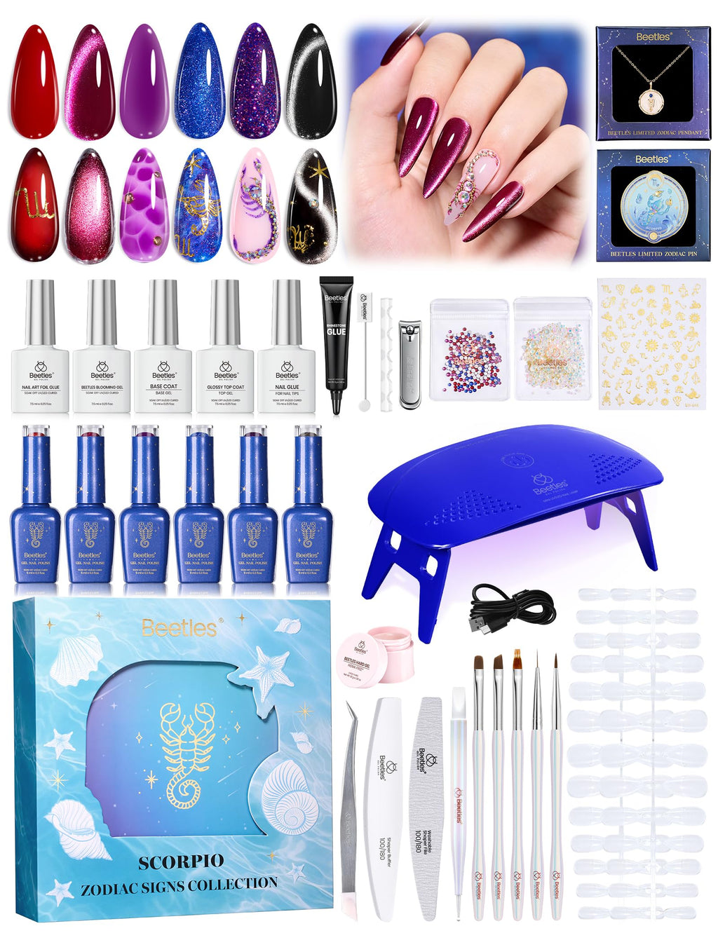 Beetles Scorpio Gel Nail Kit – Midnight Vampire Lucky Box