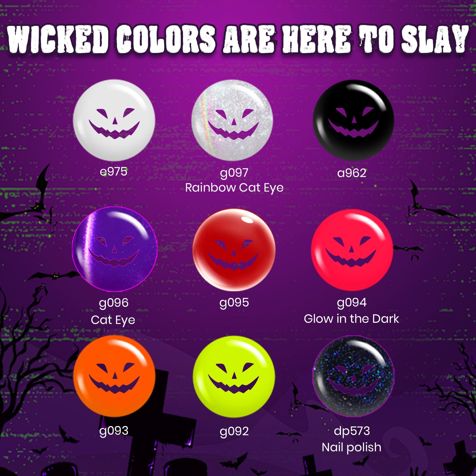 Beetles Scream On Halloween Limited Box – Halloween Gel Polish Kit with UV Lamp | Nail Art Gift Set