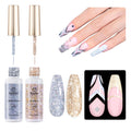 Beetles Silver & Golden Nail Art Gel Liner – 2 Pcs Reflective Glitter Gel Polish