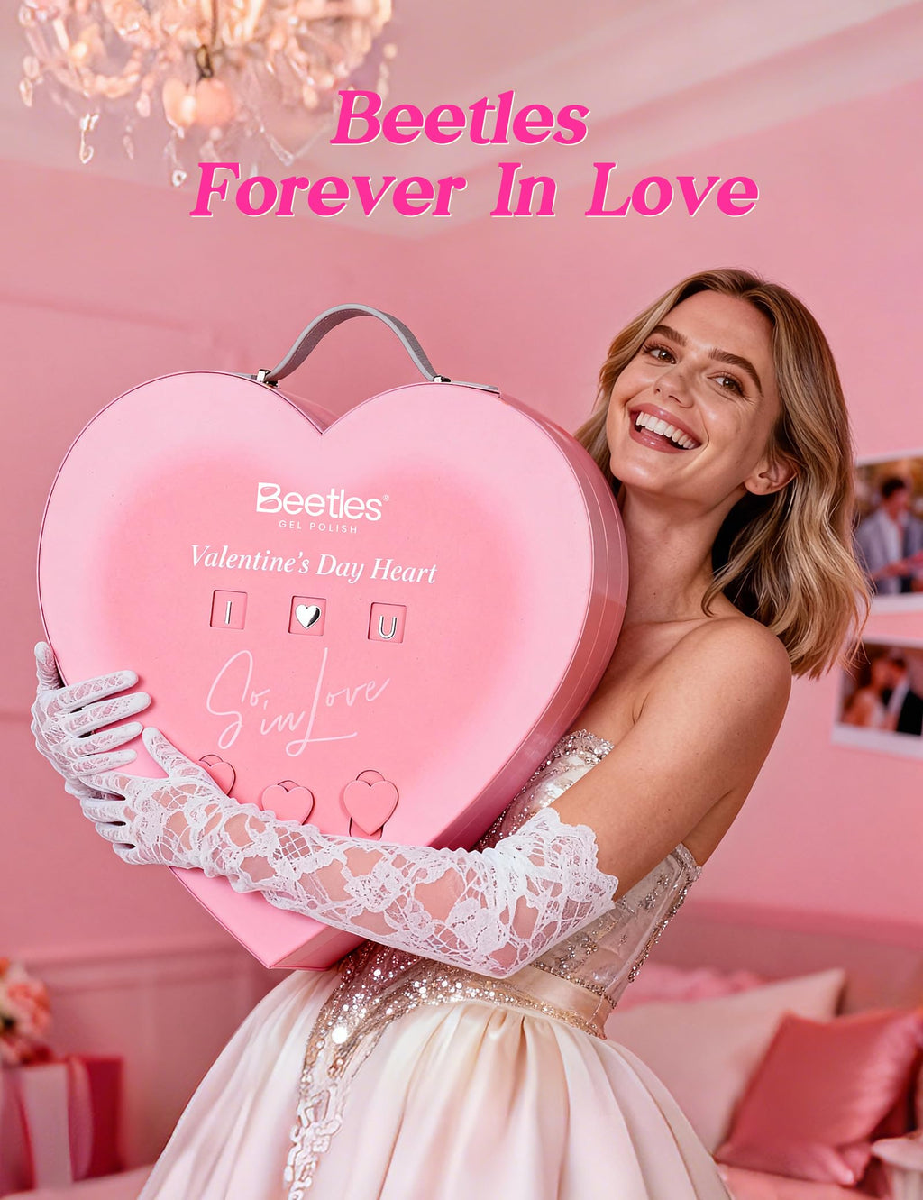 Beetles So In Love Collection – Forever In Love Valentine Gel Nail Kit + UV Lamp
