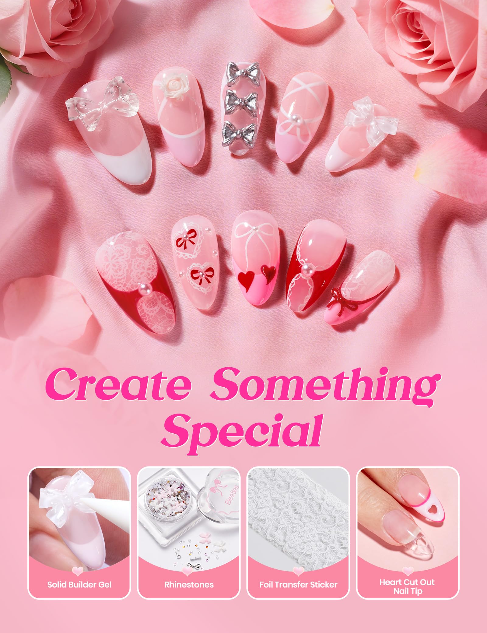 Beetles So In Love Collection – Forever In Love Valentine Gel Nail Kit + UV Lamp