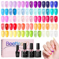 Beetles Spring Gel Nail Polish Set – 36 Jelly Colors with Base & Top Coats | Gift-Ready Kit