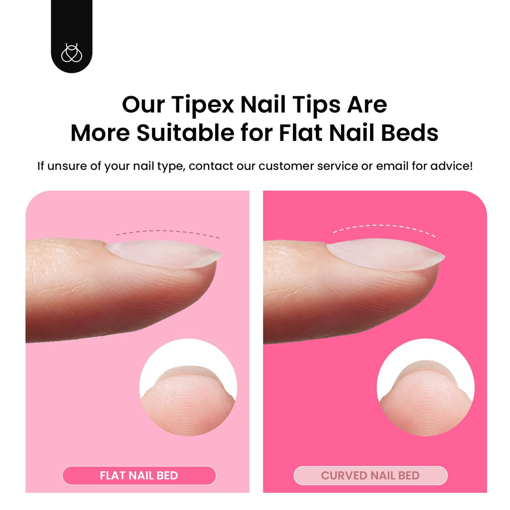 Beetles Tipex Instant Apex Nail Tips Kit – 224 Tips, Oval Short, 16 Sizes, Mini UV Lamp
