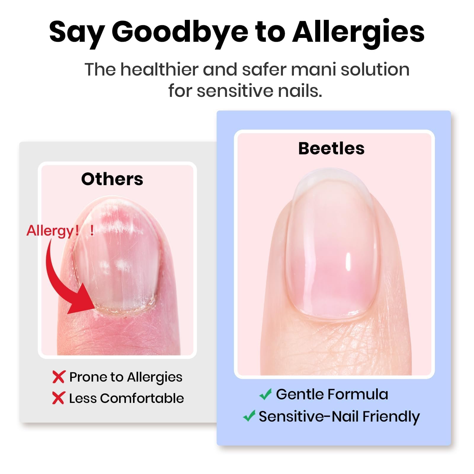 Beetles Gel Nail Prep Kit - 3Pcs Dehydrator & Primer, HEMA-Free & Acid-Free, Long-Lasting Adhesion