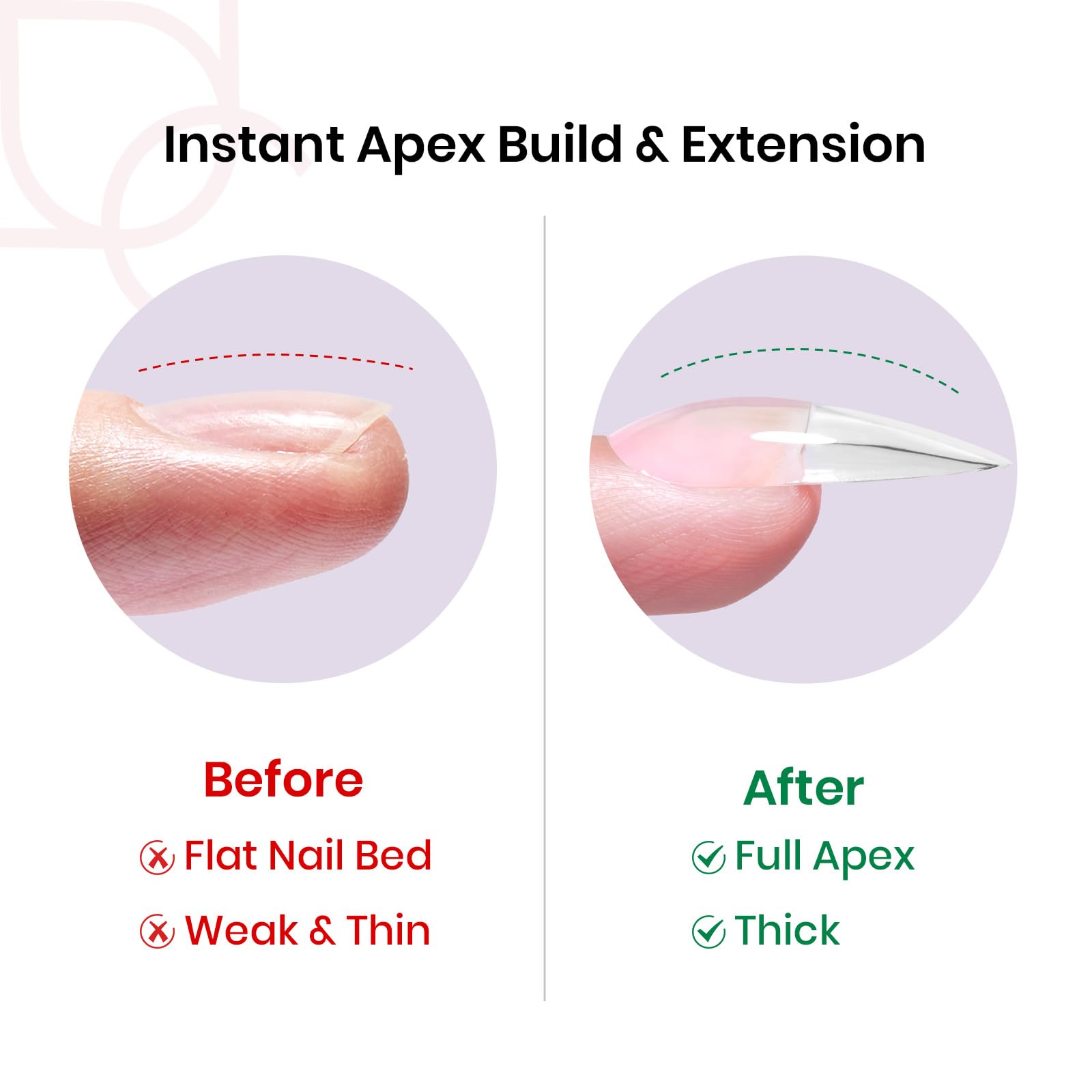 Beetles Tipex Instant Apex Nail Tips – Stiletto Medium, 192pcs, 16 Sizes | Pre-Built Apex