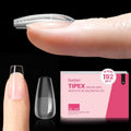 Beetles Tipex Instant Apex Short Coffin Nail Tips – 192pcs, 16 Sizes, Pre-Built & Pre-Etched