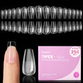 Beetles Tipex Lite Apex Nail Tips – Coffin Short, 256pcs, 16 Sizes, Pre-Built Apex