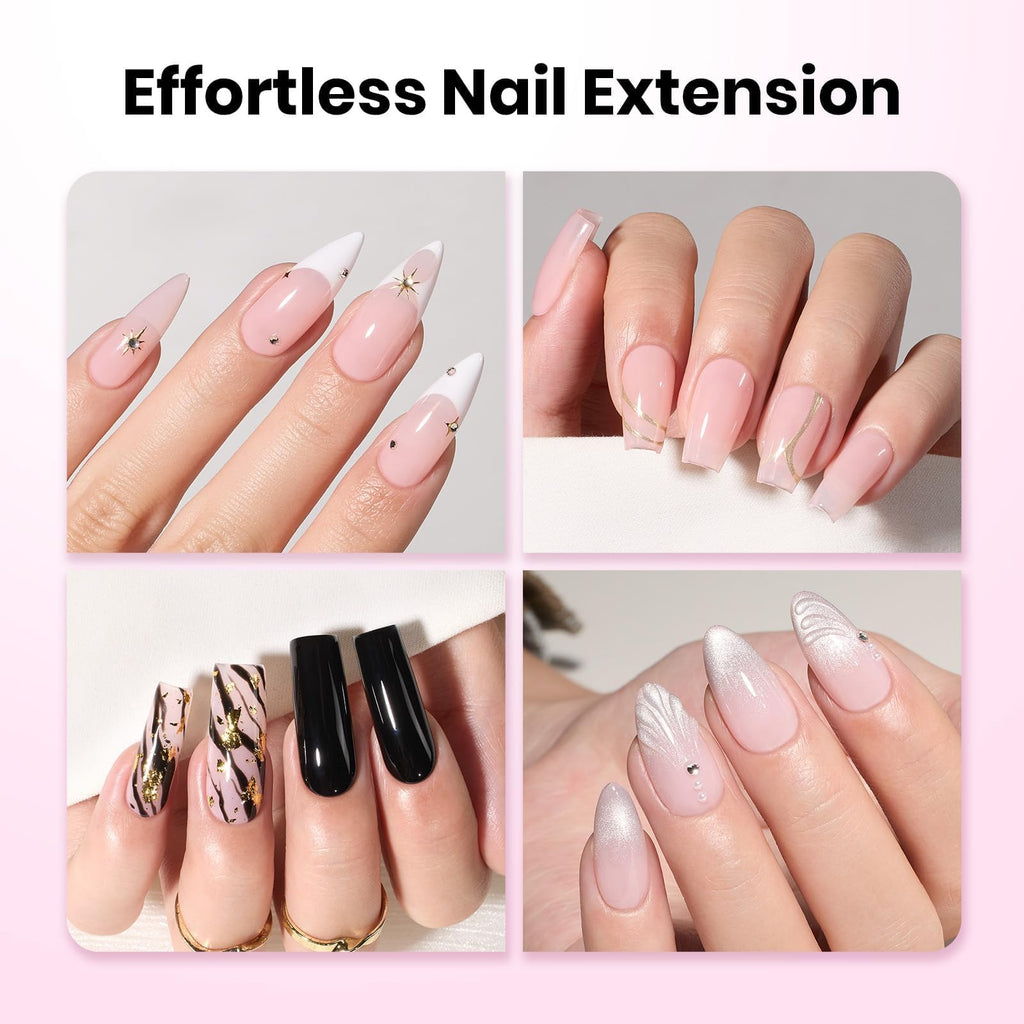 Beetles Tipex Lite Apex Nail Tips – Almond Short, 512pcs, 16 Sizes, Pre-Built & Pre-Etched