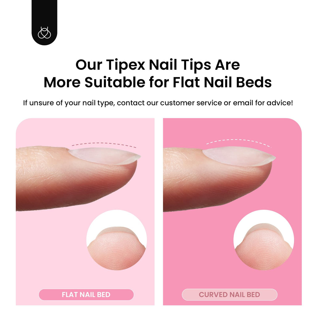 Beetles Tipex Instant Apex Nail Tips Kit — Stiletto Long, 224 Tips in 16 Sizes + Mini UV Lamp