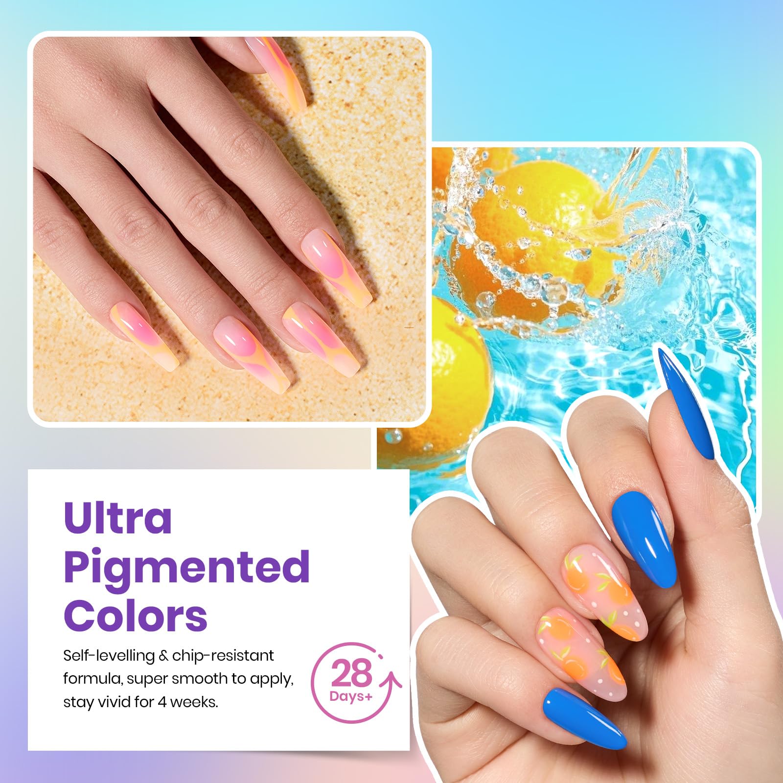 Beetles Spring Gel Nail Polish Set – 55 Colors with Base & Top Coats, Matte Finish, UV/LED