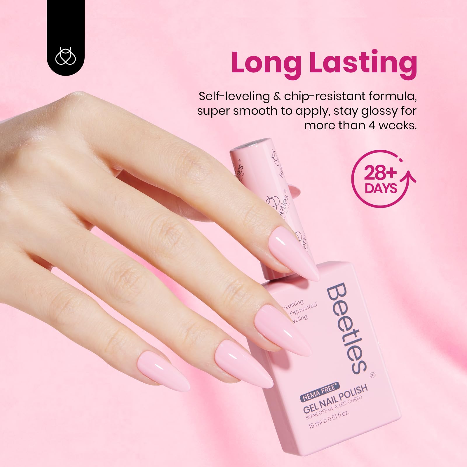 Beetles Valentines Gel Polish Set – Romantic Blush (6 Colors) Hema Free, Cruelty-Free, Long-Lasting Nails