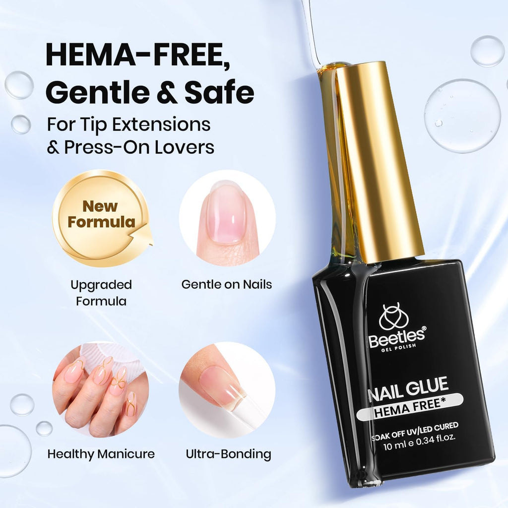 Beetles Gel Nail Prep Kit - 3Pcs Dehydrator & Primer, HEMA-Free & Acid-Free, Long-Lasting Adhesion