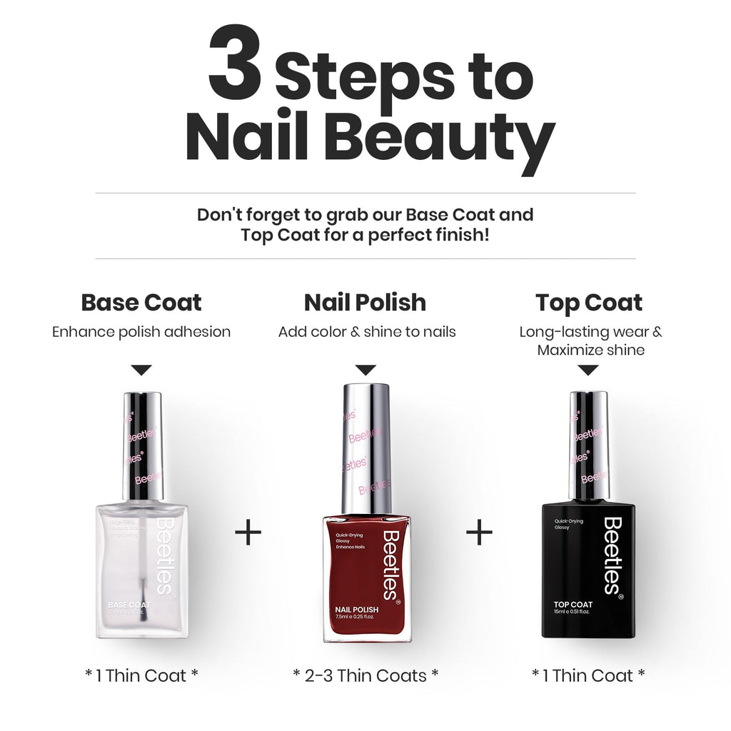 Beetles Winter Nail Polish Set P180 | 6-Color Quick Air Dry, Long-Lasting Color & Shine