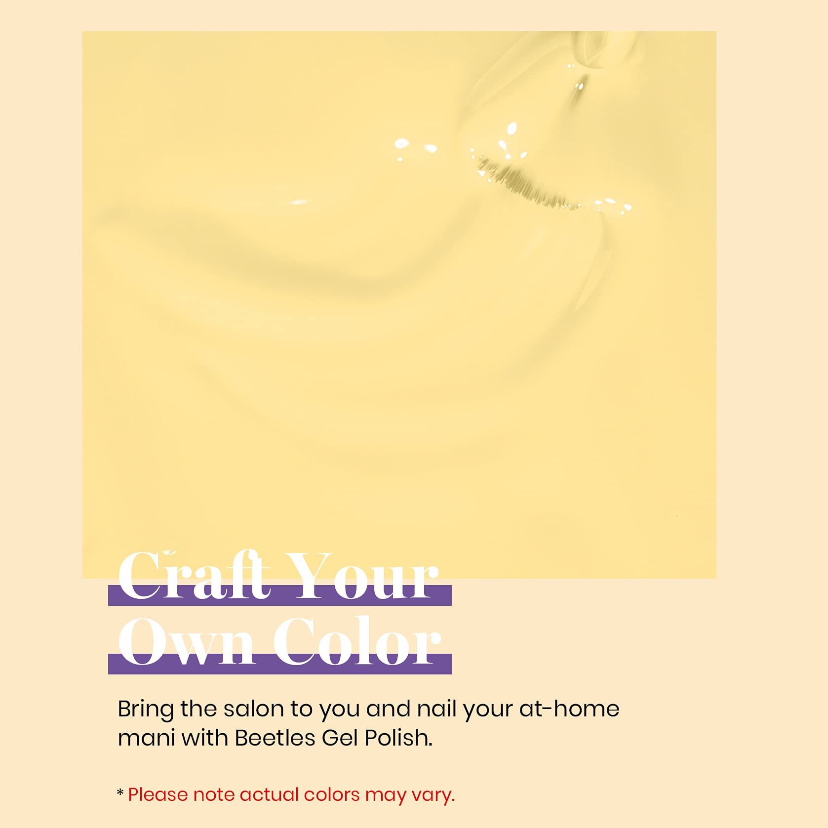 Beetles Yellow Gel Polish – Lemon Chiffon 15ML | Pastel Nail Gel Polish for DIY & Salon
