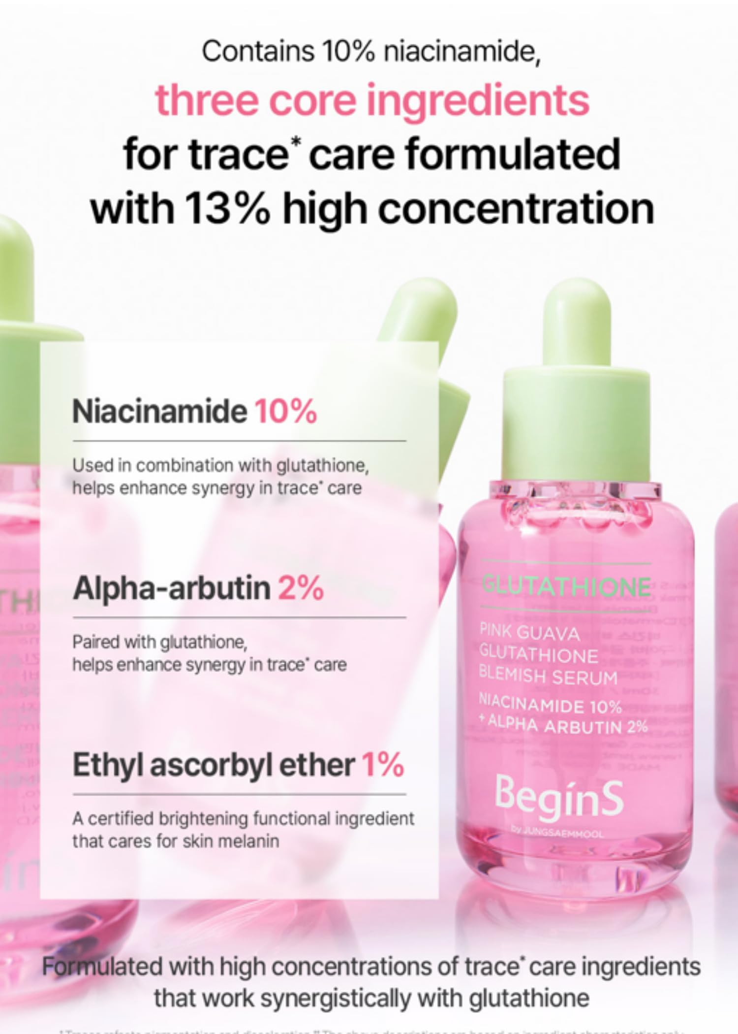 BeginS by JUNGSAEMMOOL Pink Guava Glutathione Blemish Serum – 1.01 fl oz