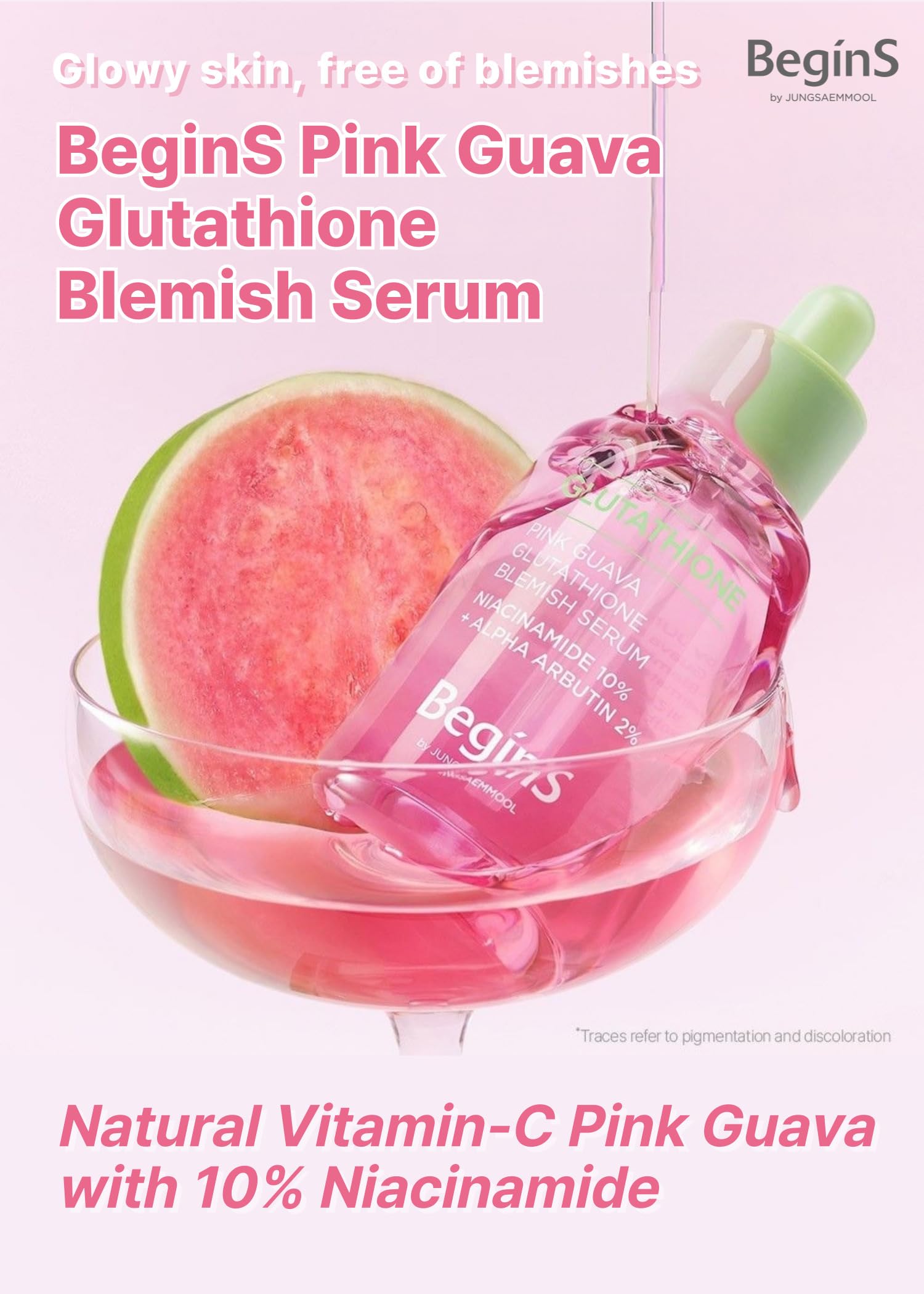 BeginS by JUNGSAEMMOOL Pink Guava Glutathione Blemish Serum – 1.01 fl oz