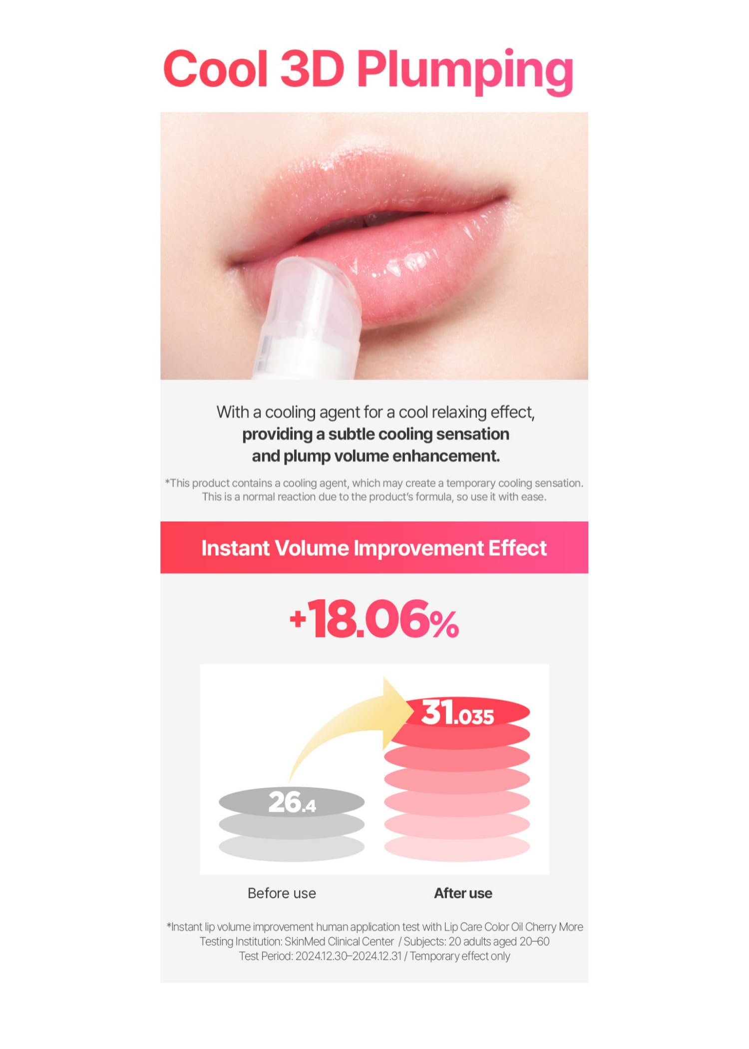 BeginS Lip Care Oil Clear – Vegan Hydrating Lip Oil with Jelly Massager (0.34 fl oz)