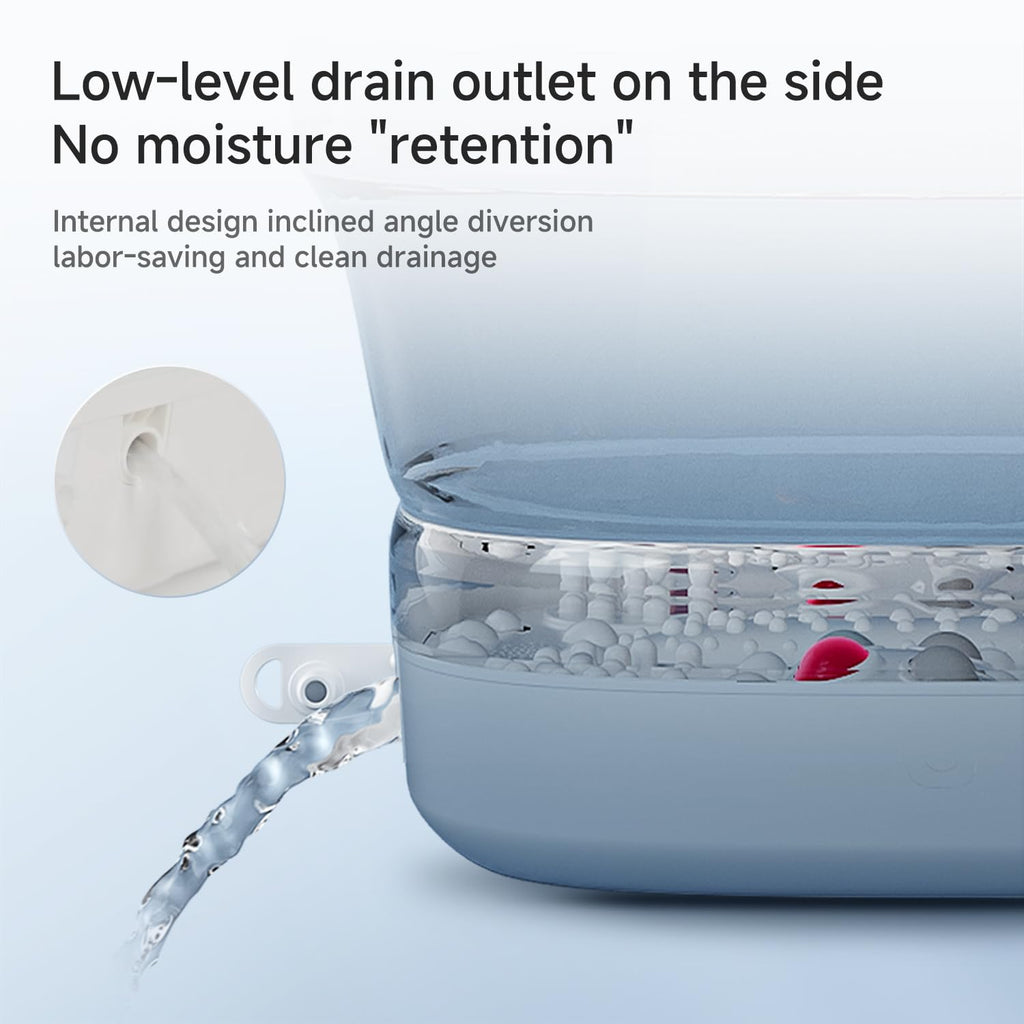 Beici Collapsible Foot Spa Massage — Water-Electricity Separation, 3-Level Temperature Control, Bubble Jet, Remote, Red Light, 60-Min Timer