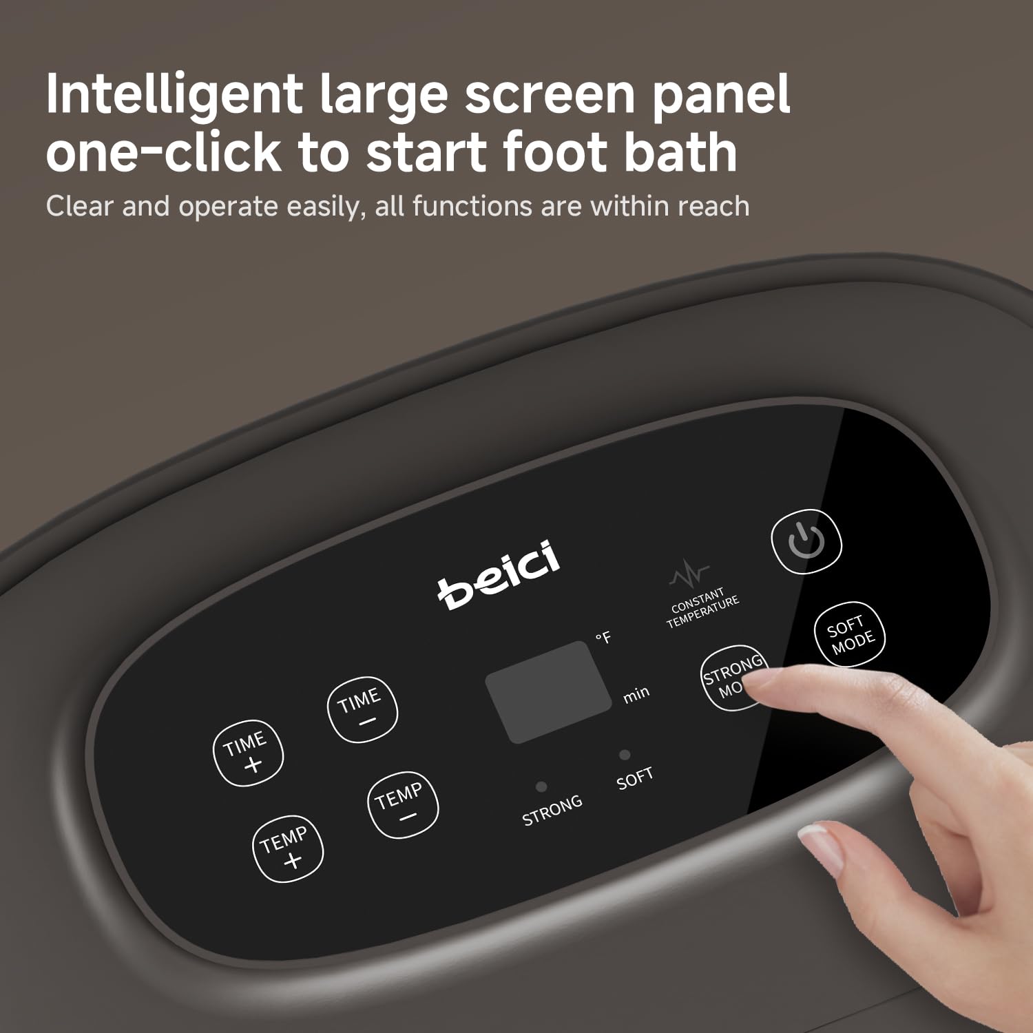 Beici High Depth 14in Foot Spa — PTC Heating, 6 Massage Balls, Timer + Temp Control