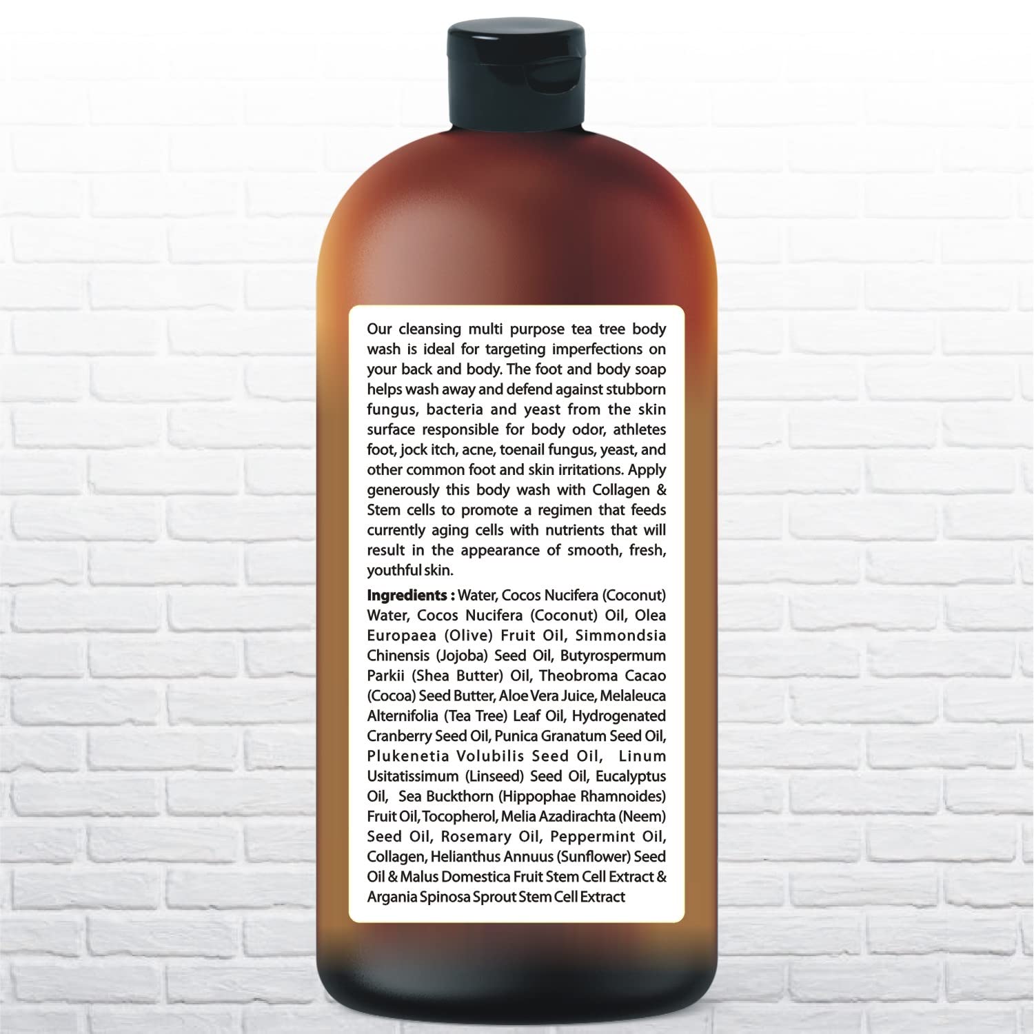 Being Naturals Tea Tree Body Wash – 16.9 oz | Odor, Acne & Skin Support