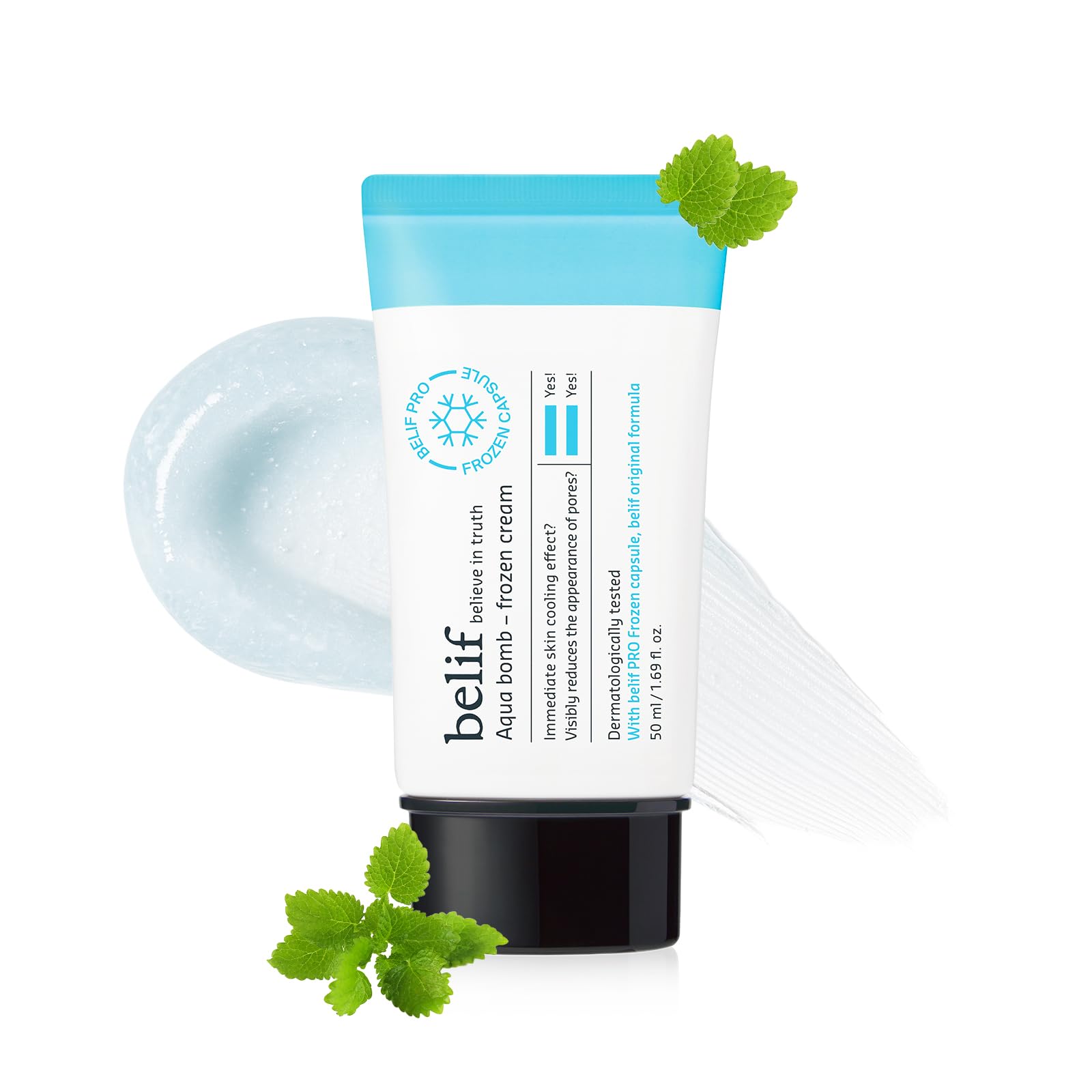 belif Aqua Bomb Cooling Relief Cream – Lightweight Hydration with Panthenol & Niacinamide